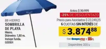 Cooperativa Obrera Sombrilla de playa oferta