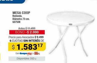 Cooperativa Obrera Mesa coop oferta
