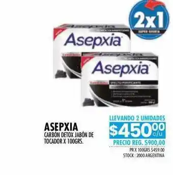 Pigmento Asepxia carbón detox jabón de tocador oferta