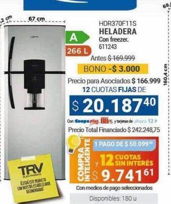 Cooperativa Obrera Heladera oferta