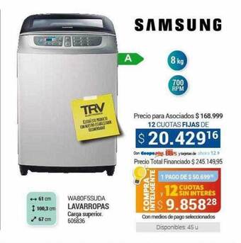 Cooperativa Obrera Samsung lavarrospas oferta