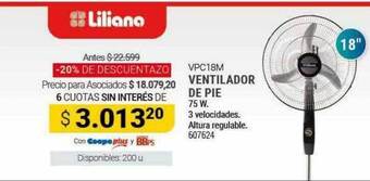 Cooperativa Obrera Ventilador de pie oferta