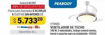 Cooperativa Obrera Ventilador de techo oferta