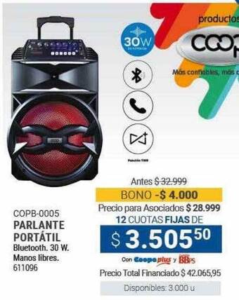 Cooperativa Obrera Parlante portátil oferta