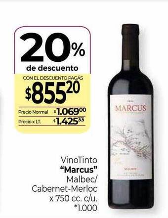 La Anonima Vino tinto marcus oferta