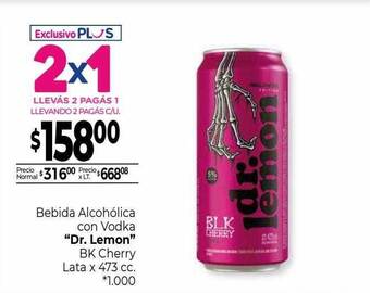 La Anonima Bebida alcohólica con vodka dr lemon oferta