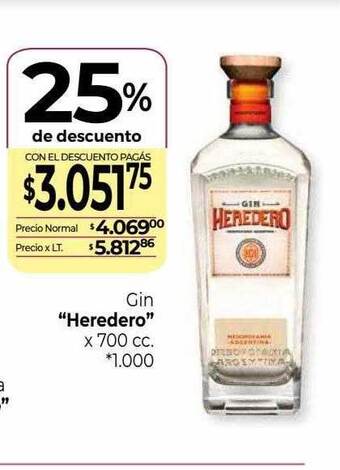 La Anonima Gin heredero oferta