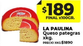 Supermayorista Vital La Paulina Queso Pategras oferta