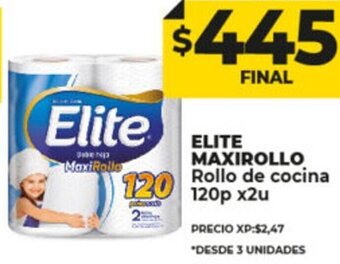 Supermayorista Vital Elite Maxirollo Rollo de Cocina 120p x2u oferta
