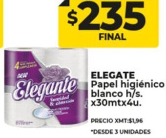 Supermayorista Vital ELegante Papel Higiénico Blanco h/s.30mt.x4u oferta