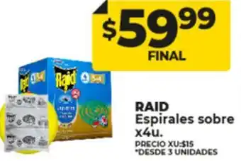 Supermayorista Vital Raid Espirales Sobres 4u oferta