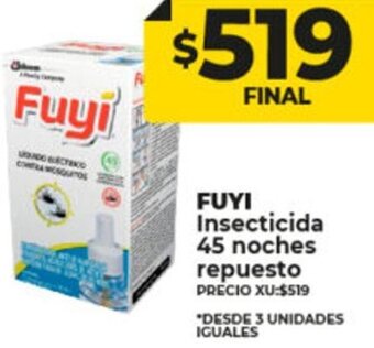 Supermayorista Vital Fuyi Insecticida 45 Noches Repuesto oferta