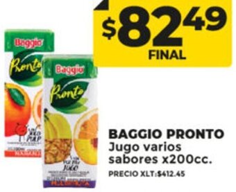 Supermayorista Vital Baggio Pronto Jugo Varios Sabores 200cc oferta