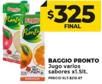 Supermayorista Vital Baggio Pronto Jugo Varios Sabores 1,5L oferta