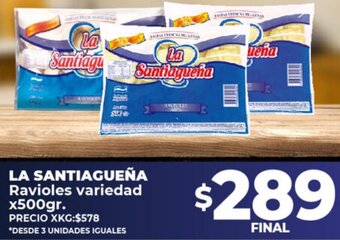 Supermayorista Vital La Santiagueña Ravioles Variedad 500g oferta