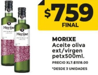 Supermayorista Vital Morixe Aceite Oliva Ext/Virgen Pet 500ml oferta