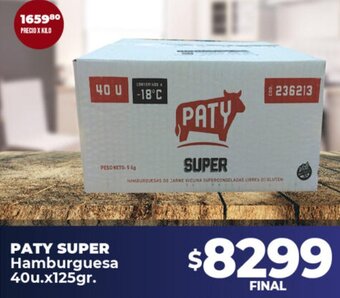 Supermayorista Vital Paty Super Hamburguesa 40ux125g oferta