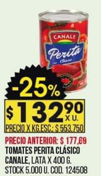 Coto Tomates Perita Clásico Canale, Lata 400g oferta