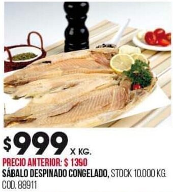 Coto Sábalo Despinado Congelado oferta