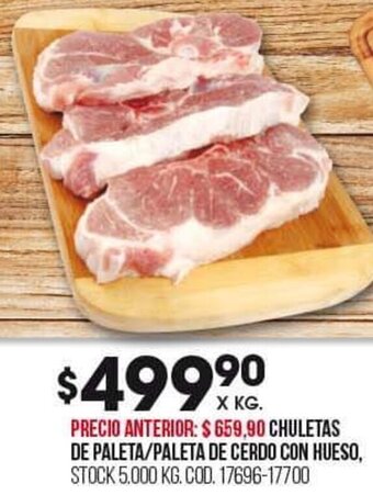 Coto Chuletas de Paleta/Paleta de Cerdo con Hueso oferta