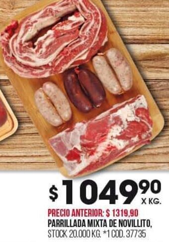 Coto Parrillada Mixta de Novillito oferta