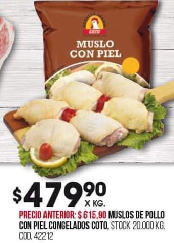 Coto Muslos de Pollo con Piel Congelados Coto oferta
