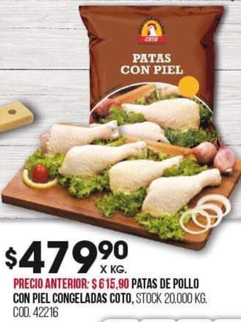 Coto Patas de Pollo con Piel Congelado Coto oferta
