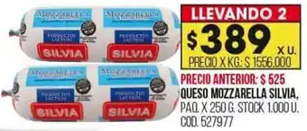 Coto Queso Mozzarella Silvia 250g oferta