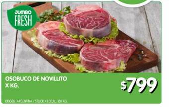Jumbo Osobuco de novillito x kg oferta