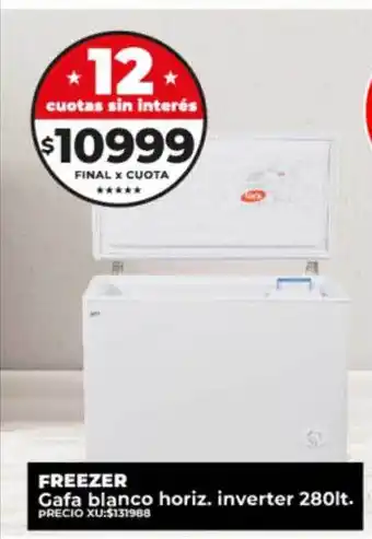 Supermayorista Vital Freezer gafa blanco horiz. inverter 280lt. oferta