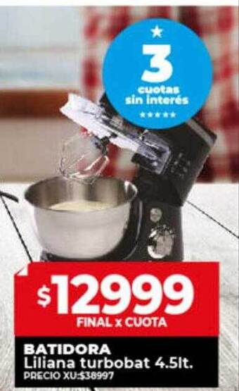 Supermayorista Vital Batidora liliana turbobat 4.5lt oferta