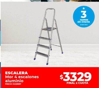 Supermayorista Vital Escalera mor 4 escalones aluminio oferta