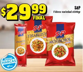 Supermayorista Vital S&P Fideos variedad x500gr oferta