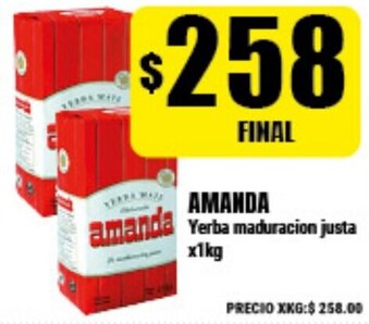 Supermayorista Vital Amanda Yerba maduracion justa x1kg oferta