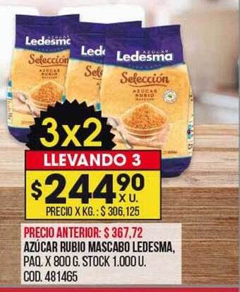 Coto Azúcar rubio mascabo ledesma oferta