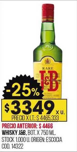 Coto Whisky j&b oferta