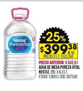 Coto Agua de mesa pureza vital nestlé oferta