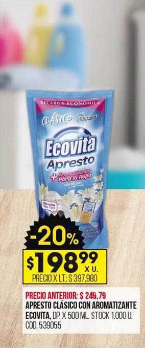 Coto Apresto clásico con aromatizante ecovita oferta
