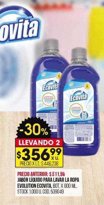 Coto Jabón líquido para lavar la ropa evolution ecovita oferta