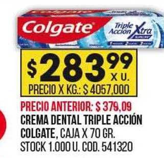 Coto Crema dental triple acción colgate oferta
