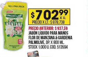 Coto Jabón líquido para manos flor de manzana & gardenia palmolive oferta