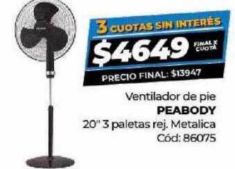 Diarco Ventilador de pie peabody 20 oferta