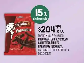 Coto Galletitas dulces habanitos terrabusi 15% de descuento oferta