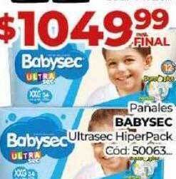 Diarco Pañales babysec ultrasec hiperpack oferta