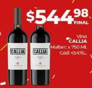 Diarco Vino callia malbec oferta