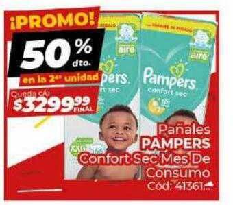 Diarco Pañales pampers confort sec mes de consumo oferta