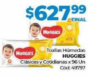 Diarco Toallas húmedas huggies clásicas y cotidianas oferta