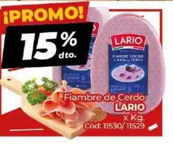 Diarco Fiambre de cerdo lario oferta