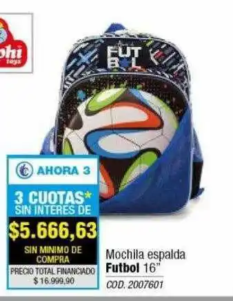 Rio Shop Deco Mochila espalda futbol 16 oferta