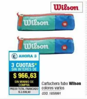 Rio Shop Deco Cartuchera tubo wilson colores varios oferta